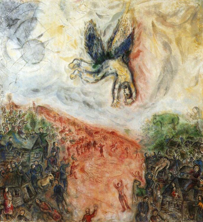The Fall of Icarus painting - Marc Chagall The Fall of Icarus art painting